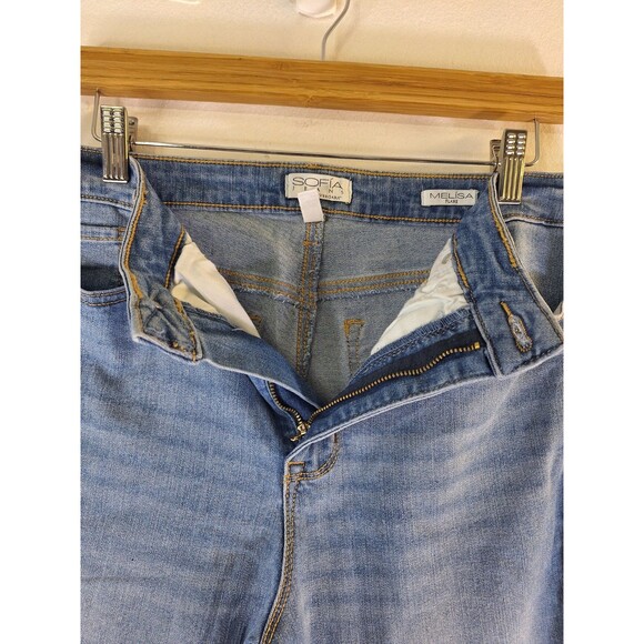 SOFIA VERGARA Melisa Flare Jeans Women's Sz 14 Short Stretch Bohemian Hippie 70s - Picture 9 of 14